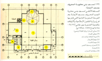 نقشه افقی مسجد از کتاب معالم المدینه المنوره بین العماره و التاریخ